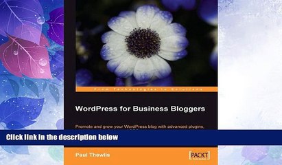 Big Deals  WordPress for Business Bloggers: Promote and grow your WordPress blog with advanced