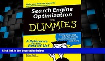 Must Have PDF  Search Engine Optimization For Dummies (For Dummies (Computer/Tech))  Best Seller