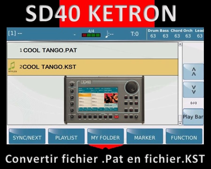 Tutoriel convertir  fichier Pat en fichier KST pour Ketron SD40 SD7 SD80