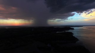 Lake Texoma evening lightning