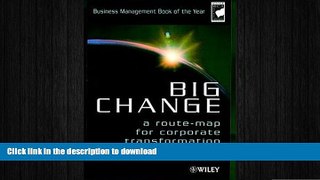 READ THE NEW BOOK Big Change: A Route-Map for Corporate Transformation READ EBOOK