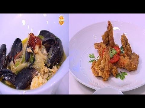 جمبري بروستد - شوربة سي فود حارة | شبكة و صنارة حلقة كاملة