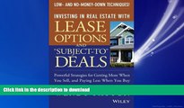 READ THE NEW BOOK Investing in Real Estate With Lease Options and 