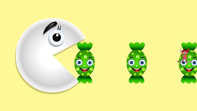 Learn Colors with Candy Pacman, Kids Children Toddlers Baby Preschool Kindergarten Learning Video