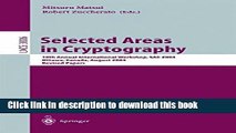 [Popular Books] Selected Areas in Cryptography: 10th Annual International Workshop, SAC 2003,