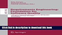 [Popular Books] Requirements Engineering: Foundation for Software Quality: 13th International