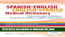 [Popular] E_Books Spanish-English English-Spanish Medical Dictionary: Diccionario MÃ©dico