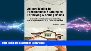 FAVORIT BOOK An Introduction To Fundamentals   Strategies For Buying   Selling Homes: How To Buy,