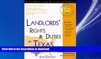 FAVORIT BOOK Landlord s Rights   Duties in Texas (Landlord s Legal Guide in Texas) FREE BOOK ONLINE