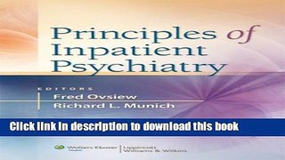 [PDF] Principles of Inpatient Psychiatry Full Online