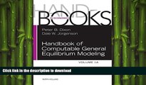 FAVORIT BOOK Handbook of Computable General Equilibrium Modeling, Volume 1A (Handbooks in