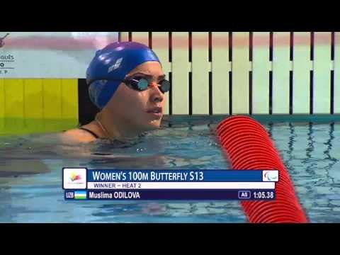 Women's 100m Butterfly S13 | Heat 2 | 2016 IPC Swimming European Open Championships Funchal