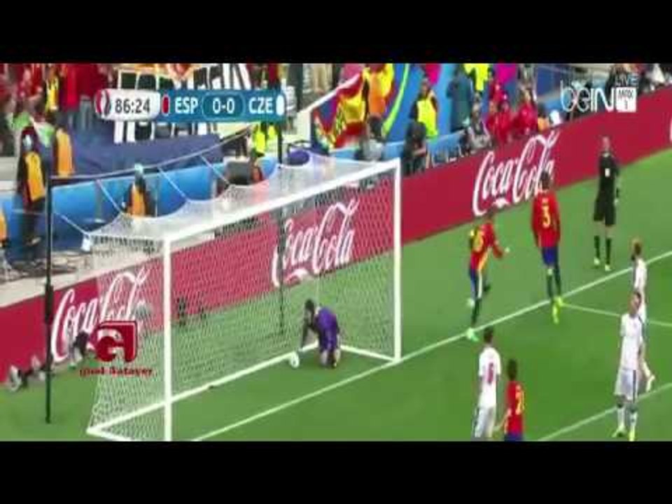 هدف  اسبانيا الوحيد  على التشيك 1-0 HD يورو 2016 ( بيكيه