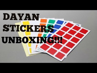 Dayan 3x3 stickers unboxing
