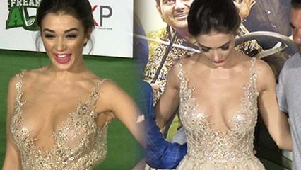 Sexy Amy Jackson Flaunts CLEAVAGE | Freaky Ali Trailer Launch