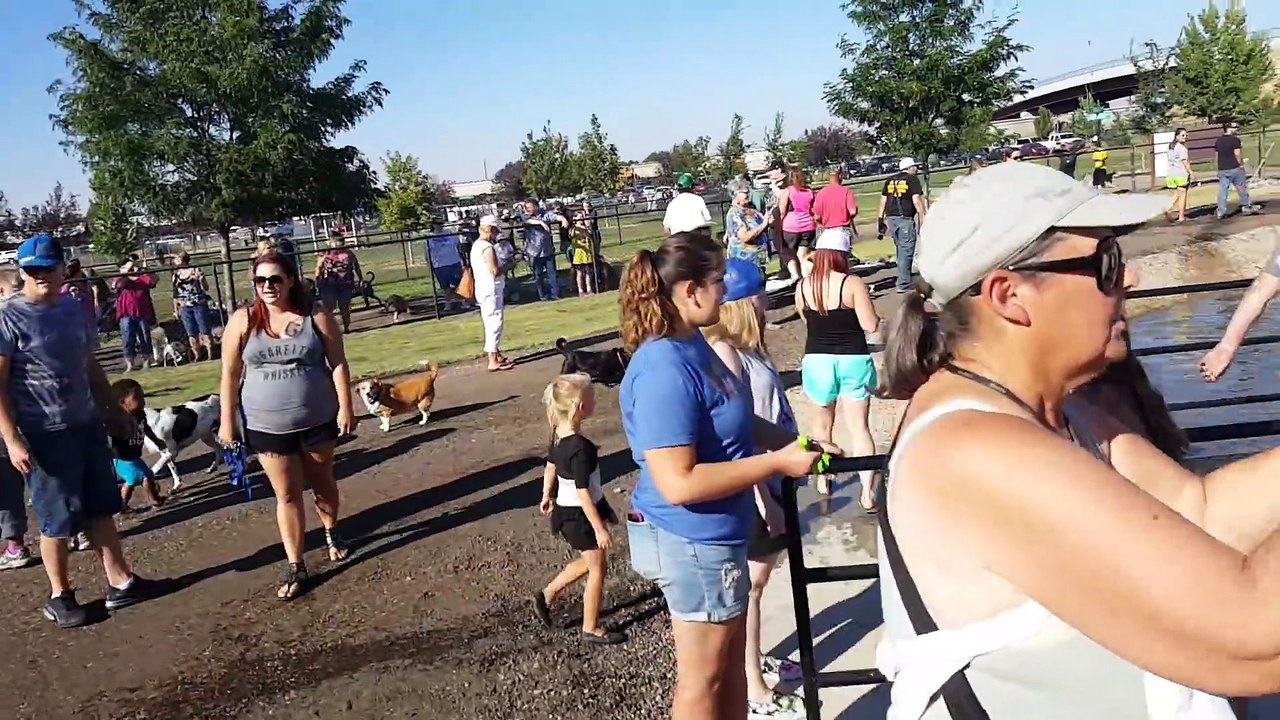 Nampa dog park pond grand opening.