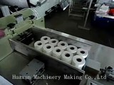Semi automatic toilet paper kitchen towel roll sealing package machine