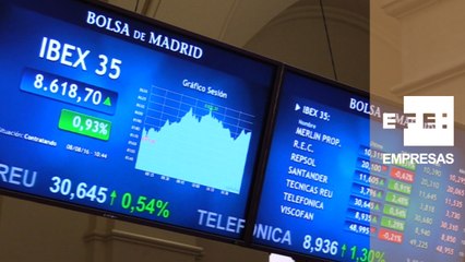 El IBEX 35 continúa en positivo a mediodía y supera los 8.600 puntos