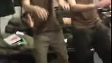 White guys dancing Congolese music "igisirimba "