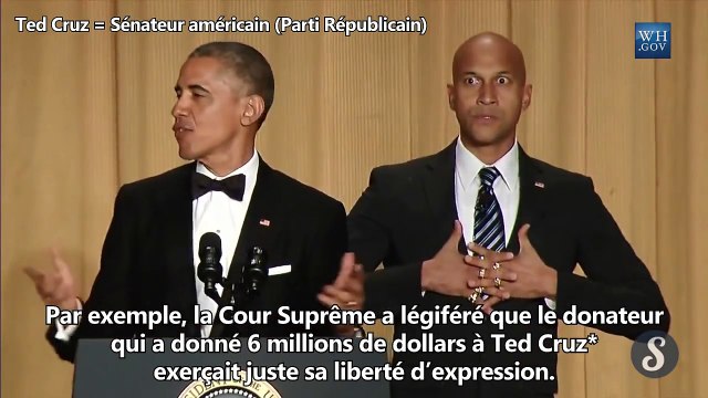 Discours comique d'Obama qui fait appel Ã un traducteur colÃ©rique (VostFR)