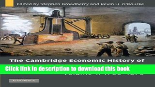 [Popular Books] The Cambridge Economic History of Modern Europe: Volume 1, 1700-1870 Full Online