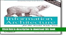 [Popular] Book Information Architecture for the World Wide Web: Designing Large-Scale Web Sites