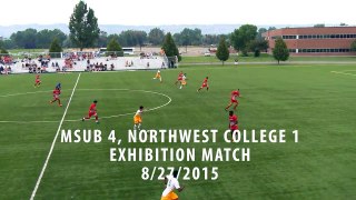 MSUB Men's Soccer Highlights 8/27/15