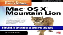 [Popular] E_Books How to Do Everything Mac OS X Mountain Lion Full Online