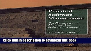 [Popular] E_Books Practical Software Maintenance: Best Practices for Managing Your Software