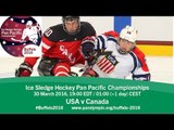 USA v Canada | Prelim | 2016 Ice Sledge Hockey Pan Pacific Championships, Buffalo