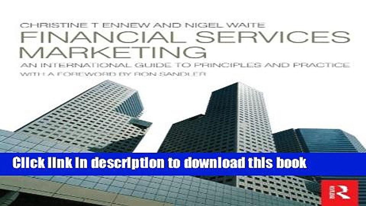 [PDF] Financial Services Marketing: An International Guide to Principles and Practice Book Online