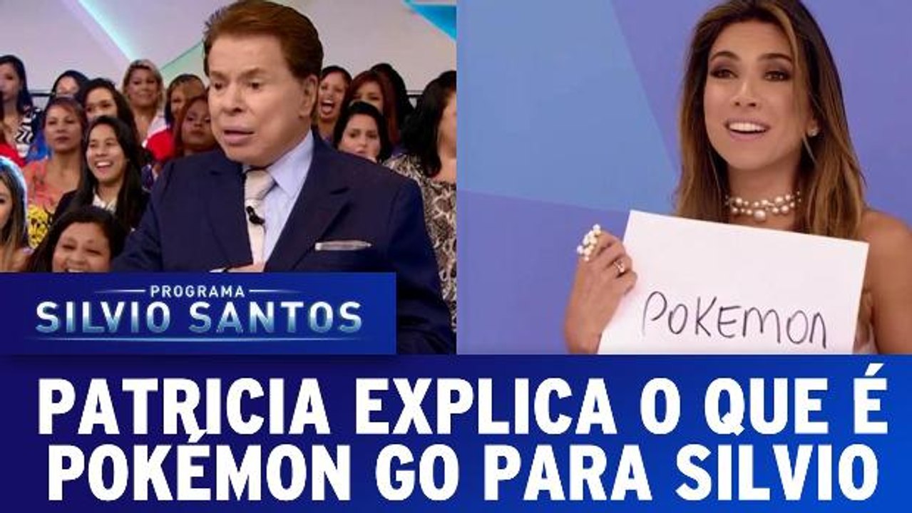 Patricia explica o que é Pokémon Go para Silvio Santos