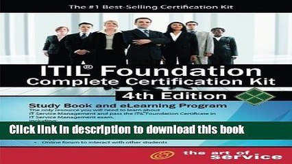 [Popular] Book ItilÂ® Foundation Complete Certification Kit - Study Book and eLearning Program -