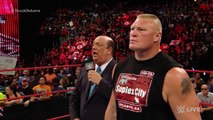 Randy Orton invades Raw to attack Brock Lesnar Raw Aug 1 2016