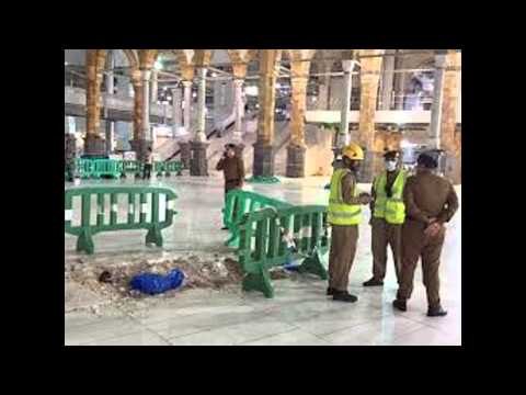 Crane collapses in Makkah on Masjid al Haram September 11, 2015