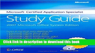 [Popular] Book The Microsoft Certified Application Specialist Study Guide Full Download