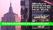 [Reading] Modern Real Estate Practice in New York: For Salespersons and Brokers (Modern Real