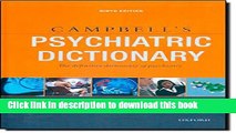 Title : [PDF] Campbell s Psychiatric Dictionary Book Free