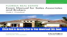 [Reading] Florida Real Estate Exam Manual: For Sales Associates and Brokers, 33rd Edition Ebooks