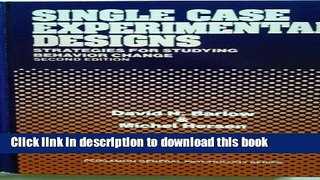 [Popular Books] Single Case Experimental Designs (General Psychology) Free Online