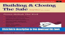 [Reading] Crisp: Building and Closing the Sale, Revised Edition: Proven Methods for Closing Sales