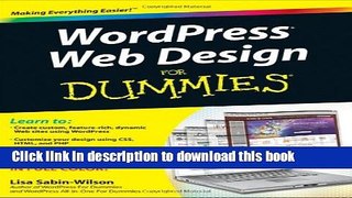 [Popular Books] WordPress Web Design For Dummies Free Online
