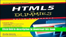 [Popular Books] HTML5 For Dummies Quick Reference Full Online