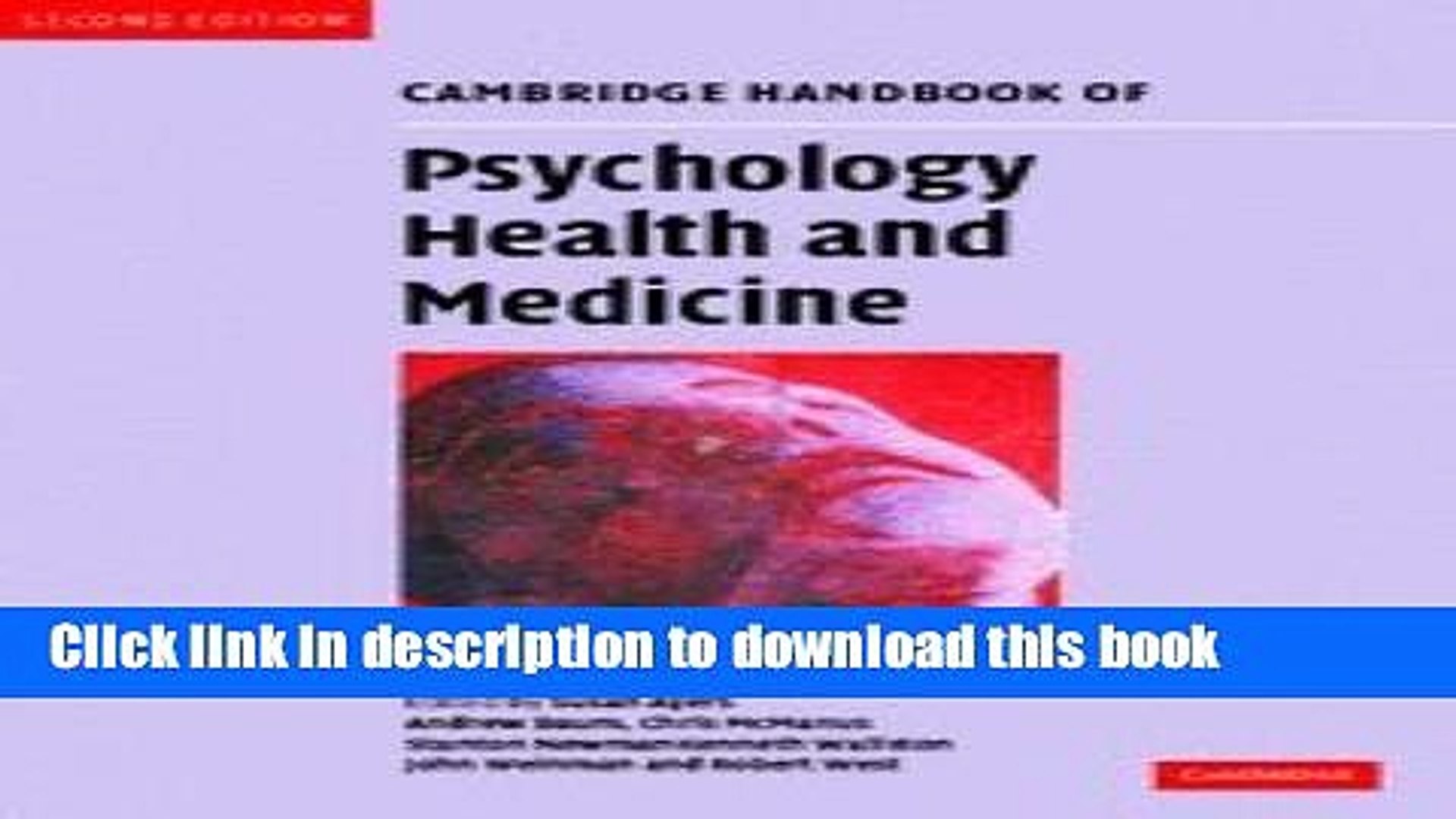 ⁣[PDF] Cambridge Handbook of Psychology, Health and Medicine Full Online