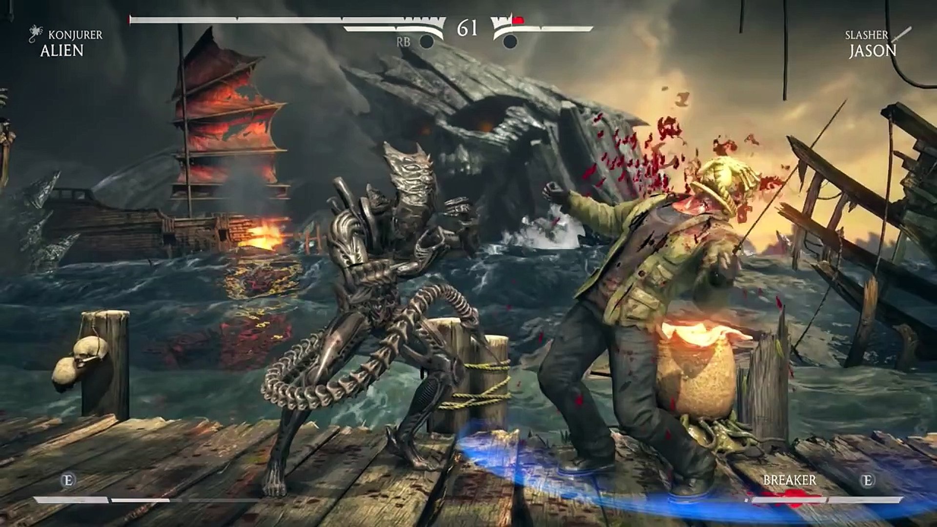 Mortal Kombat X Secret Alien Easter Egg Brutality Jason Voorhees Mask Chestburster Dailymotion Video
