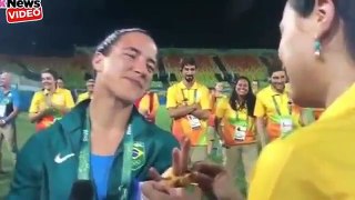 video of Gay Olympics Volunteer PROPOSES To Brazilian Rugby Player Girlfriend Isadora Cerullo