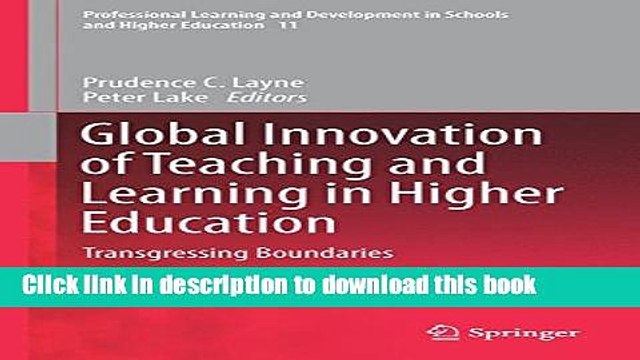 Ebook Global Innovation of Teaching and Learning in Higher Education: Transgressing Boundaries