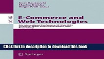 [Popular Books] E-Commerce and Web Technologies: 5th International Conference, EC-Web 2004,