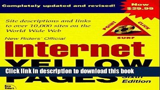 [Popular Books] Internet Yellow Pages Free Download