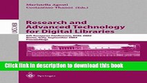 [Popular Books] Research and Advanced Technology for Digital Libraries: 6th European Conference,